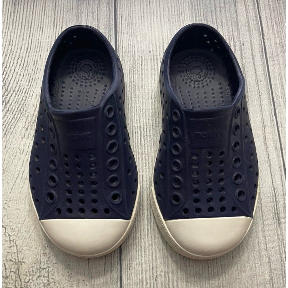 Navy Blue Native Natives Jefferson Little Boy Toddler Shoes, Size 6